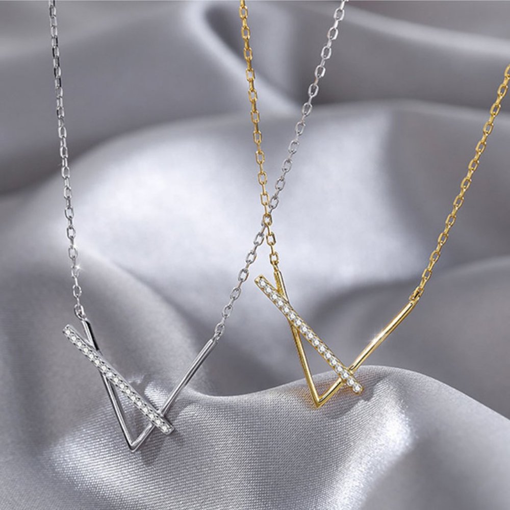 *NEW 925 Sterling Silver Diamond Spike Necklace - Picture 2 of 9